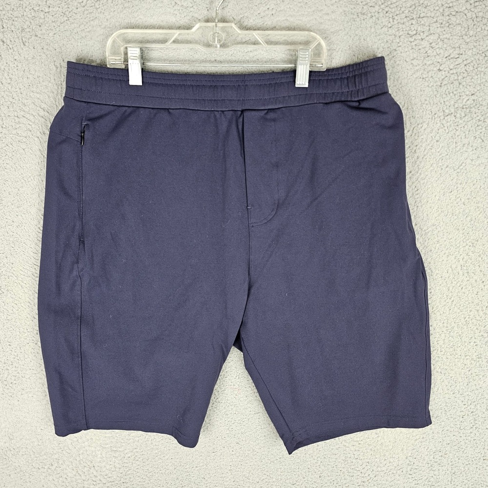Public Rec Shorts Men 38T Tall Blue All Day Every Day Elastic Waist Athleisure